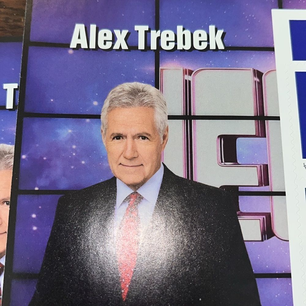 Alex Trebek USPS 1 Sheet of 20 Forever USA Stamps Jeopardy Host From Canada-RIP